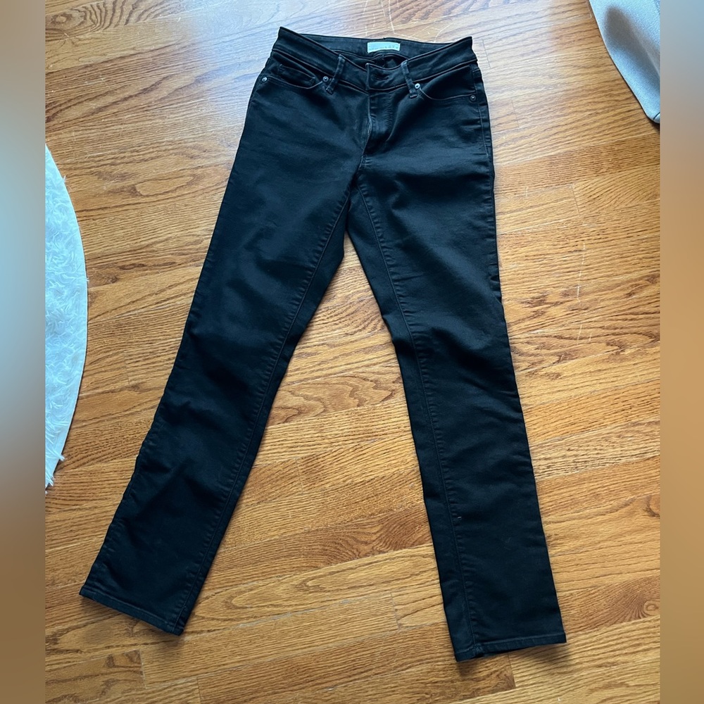 LOFT size 2 curvy straight black jeans